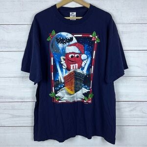 Vintage Y2K M&M's Chocolate Red M&M Christmas XL Mens